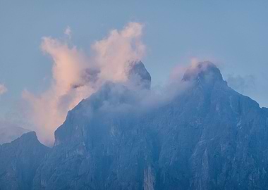 rocky mountain and cloud