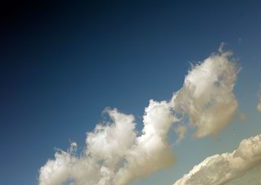 Black air sky with clouds
