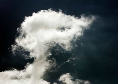 Black air sky with clouds