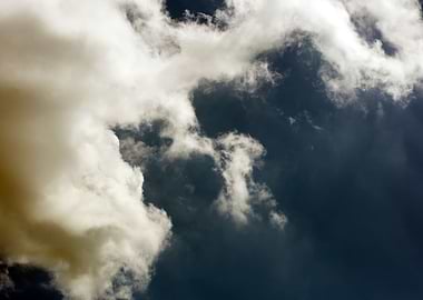 Black air sky with clouds