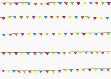 Cute colorful flag line