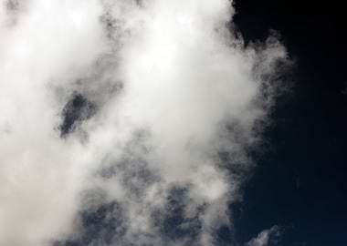 Black air sky with clouds