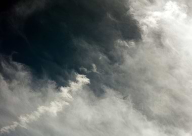 Black air sky with clouds