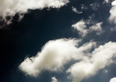 Black air sky with clouds