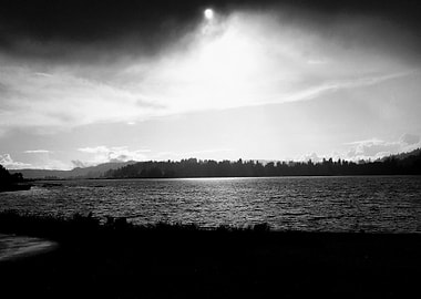 Lake beneath the clouds