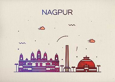Nagpur India City Skyline