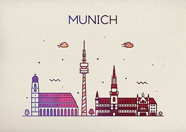 Munich City Skyline Fun