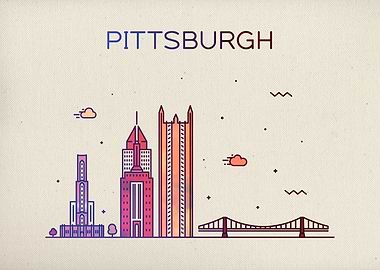 Pittsburgh City Skyline