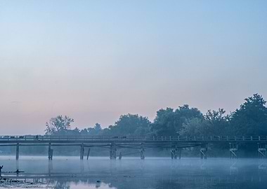 Morning Wooden bridge