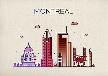 Montreal City Skyline Fun