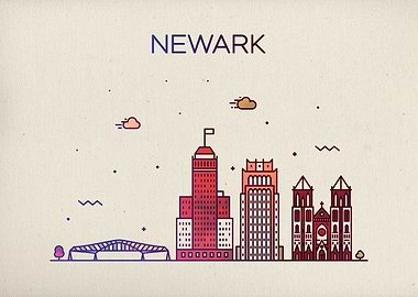Newark City Skyline Fun