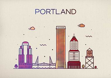 Portland City Skyline Fun
