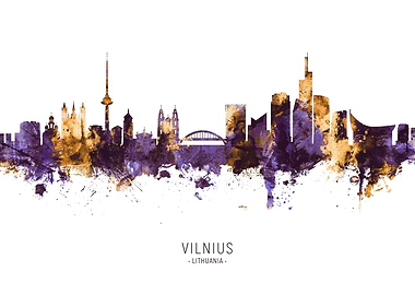Vilnius Lithuania Skyline