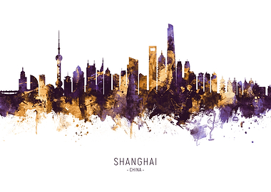 Shanghai China Skyline