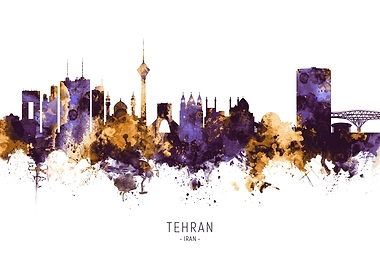 Tehran Iran Skyline