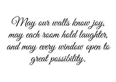 May our walls know room