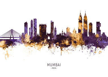 Mumbai India Skyline