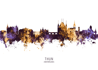 Thun Switzerland Skyline