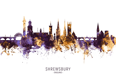 Shrewsbury England Skyline