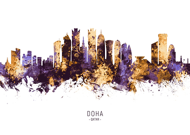 Doha Qatar Skyline