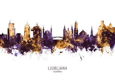Ljubljana Slovenia Skyline