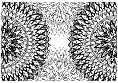 Dotwork Mandala drawing