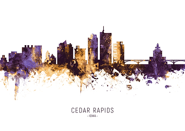 Cedar Rapids Iowa Skyline