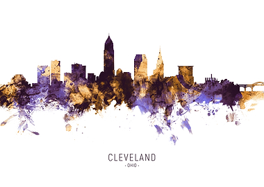 Cleveland Ohio Skyline