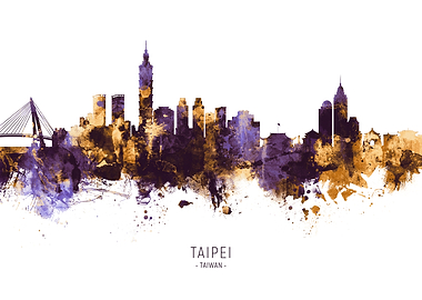 Taipei Taiwan Skyline