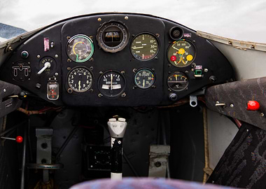 Zlin 326 Trener cockpit