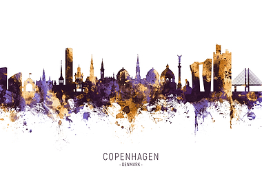 Copenhagen Denmark Skyline