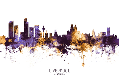 Liverpool England Skyline