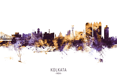 Kolkata India Skyline