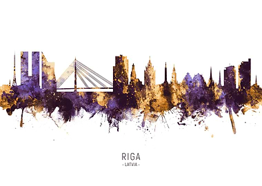 Riga Latvia Skyline