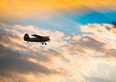 Antonov AN2 biplane flying
