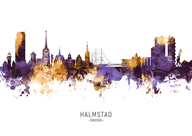 Halmstad Sweden Skyline