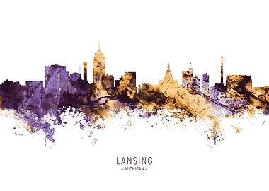 Lansing Michigan Skyline