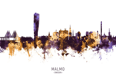 Malmo Sweden Skyline