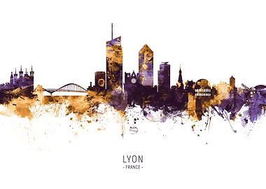 Lyon France Skyline