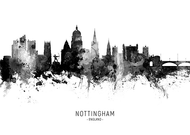 Nottingham England Skyline