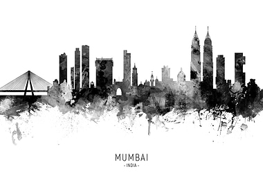Mumbai India Skyline