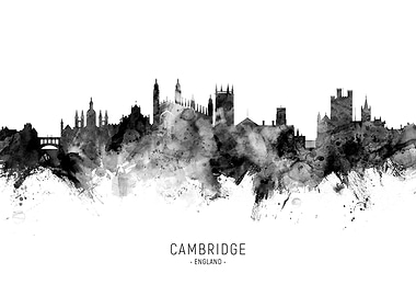 Cambridge England Skyline