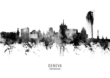 Geneva Switzerland Skyline