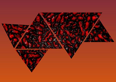 Abstract red triangles