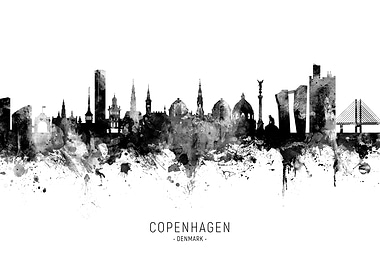 Copenhagen Denmark Skyline
