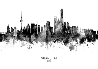 Shanghai China Skyline