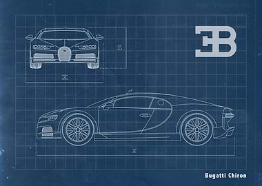Bugatti Veyron Blueprint