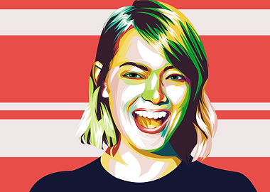 Emma Stone in Popart