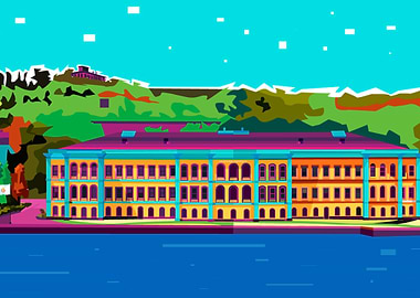Landscape wpap art poster