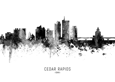Cedar Rapids Iowa Skyline